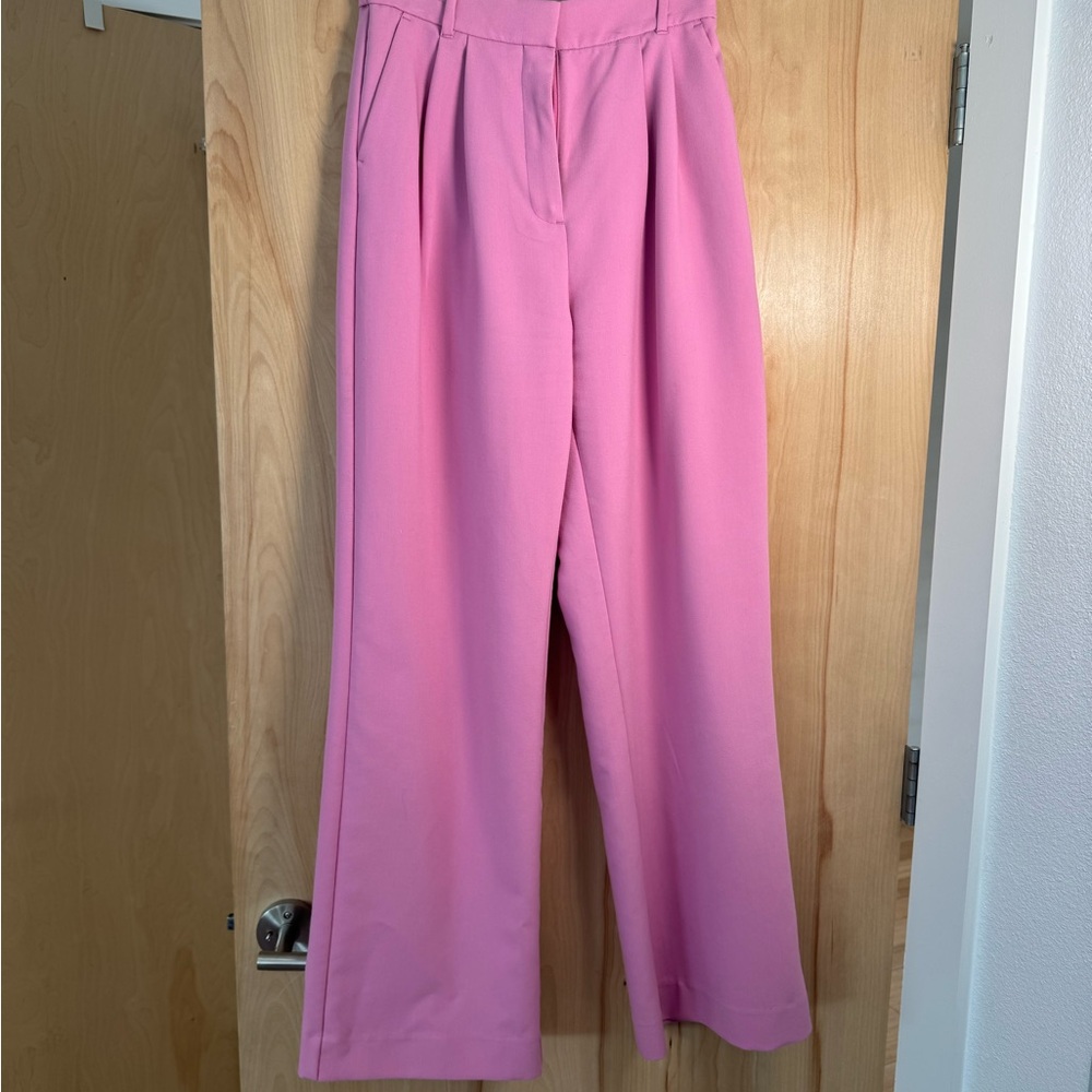 Abercrombie | Sloane Tailored Wide Leg Pant in PINK - DEADSTOCK | Size 28L (6)